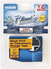 Brother - 1" Wide, Fluorescent Orange Tape Cassette - For Label Maker - Exact Tool & Supply