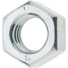 Value Collection - M8x1.25 Metric Coarse Steel Right Hand Hex Nut - 12mm Across Flats, 6.5mm High, Zinc-Plated Finish - Exact Tool & Supply