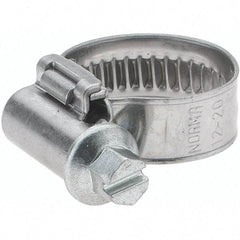 Value Collection - 12 to 20mm Diam, Stainless Steel Worm Drive Clamp - 9mm Wide - Exact Tool & Supply