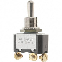 Value Collection - SPDT On-Off-On Toggle Switch - Screw Terminal, Bat Handle Actuator - Exact Tool & Supply