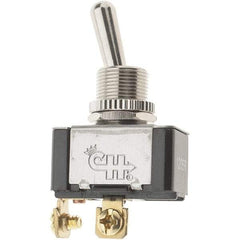 Value Collection - SPST On-Off Toggle Switch - Screw Terminal, Standard Actuator, 12 Volts - Exact Tool & Supply