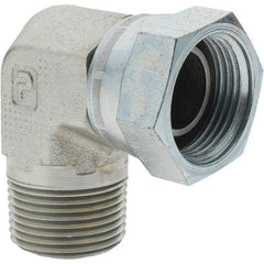 Parker - 3/4-14 Male NPTF Steel Hydraulic Hose Swivel - 3,000 psi, -12 Hose Size, 3/4" Hose Diam - Exact Tool & Supply