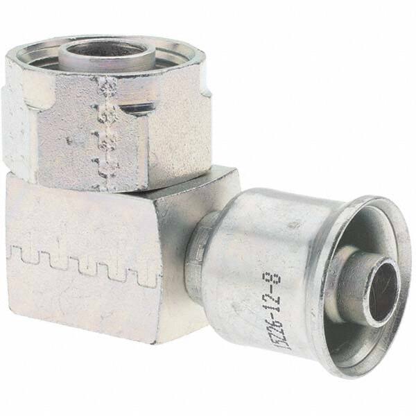 Parker - 1-14 Thread Steel Hydraulic Hose 90° Elbow - Exact Tool & Supply