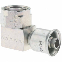 Parker - 1-14 Thread Steel Hydraulic Hose 90° Elbow - Exact Tool & Supply