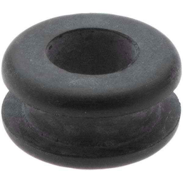 Value Collection - 1/2" OD, 1/4" Thick Grommet - Rubber, 3/8" Slot Diam x 1/16" Slot Width - Exact Tool & Supply