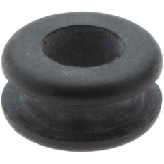 Value Collection - 1/2" OD, 1/4" Thick Grommet - Rubber, 3/8" Slot Diam x 1/16" Slot Width - Exact Tool & Supply
