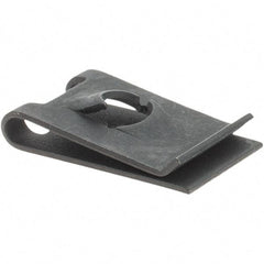 Value Collection - #10 Screw, 0.025 to 0.064" Thick, Spring Steel U Nut - Black Phosphate Finish - Exact Tool & Supply