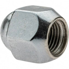 Value Collection - M12-1.25 Chrome Finish Wheel Nut - 19mm Hex, 25mm Overall Length, 60° Seat Angle - Exact Tool & Supply
