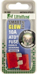 Value Collection - 10 Amp, Automotive Fuse - 3/4" Long, Red, Littlefuse ATO010 - Exact Tool & Supply