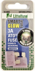 Value Collection - 3 Amp, Automotive Fuse - Violet, Littlefuse ATO003 - Exact Tool & Supply