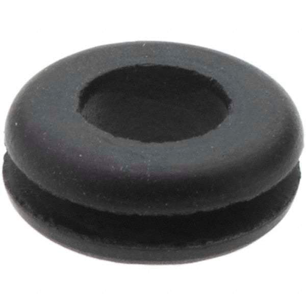 Value Collection - 9/16" OD, Grommet - Rubber, 11/32" Slot Diam x 1/16" Slot Width - Exact Tool & Supply