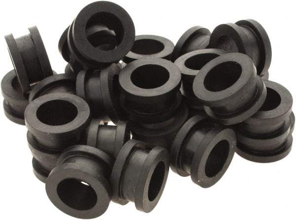 Value Collection - 11/16" OD, Grommet - Rubber, 17/32" Slot Diam x 3/16" Slot Width - Exact Tool & Supply