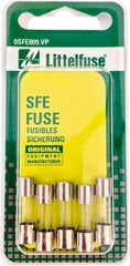 Value Collection - 32V AC/DC, 6 Amp, Fast-Acting Miniature Glass/Ceramic Fuse - 3/4" OAL, 1/4" Diam - Exact Tool & Supply
