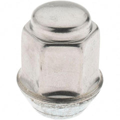Value Collection - M12-1.5 Wheel Nut - 19mm Hex, 30mm Overall Length - Exact Tool & Supply