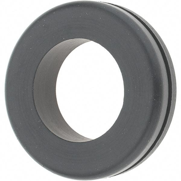 Value Collection - 1-3/4" OD, 7/16" Thick Grommet - Rubber, 1-3/8" Slot Diam x 1/16" Slot Width - Exact Tool & Supply