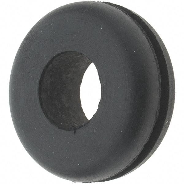 Value Collection - 7/8" OD, 5/16" Thick Grommet - Rubber, 5/8" Slot Diam x 1/16" Slot Width - Exact Tool & Supply
