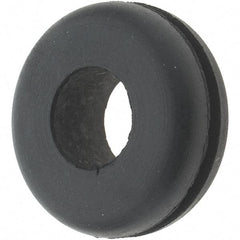 Value Collection - 7/8" OD, 5/16" Thick Grommet - Rubber, 5/8" Slot Diam x 1/16" Slot Width - Exact Tool & Supply