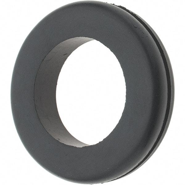 Value Collection - 1-7/8" OD, 3/8" Thick Grommet - Rubber, 1-1/2" Slot Diam x 1/16" Slot Width - Exact Tool & Supply