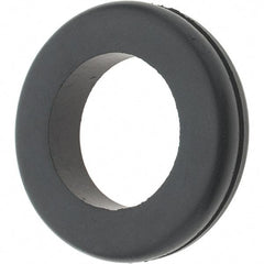 Value Collection - 1-7/8" OD, 3/8" Thick Grommet - Rubber, 1-1/2" Slot Diam x 1/16" Slot Width - Exact Tool & Supply