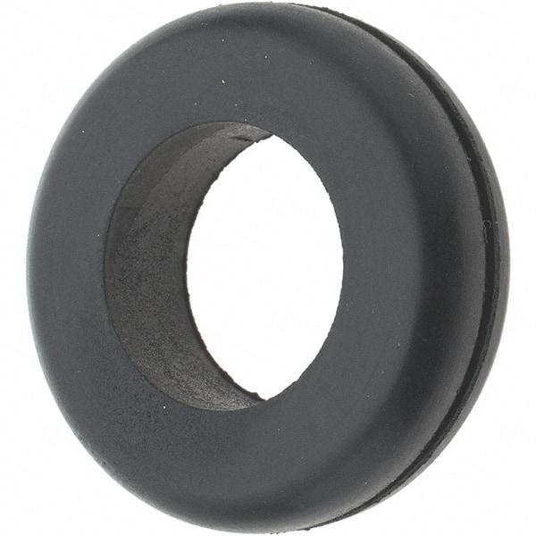 Value Collection - 1-5/8" OD, 7/16" Thick Grommet - Rubber, 1-1/4" Slot Diam x 1/16" Slot Width - Exact Tool & Supply