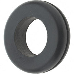Value Collection - 1-5/8" OD, 7/16" Thick Grommet - Rubber, 1-1/4" Slot Diam x 1/16" Slot Width - Exact Tool & Supply