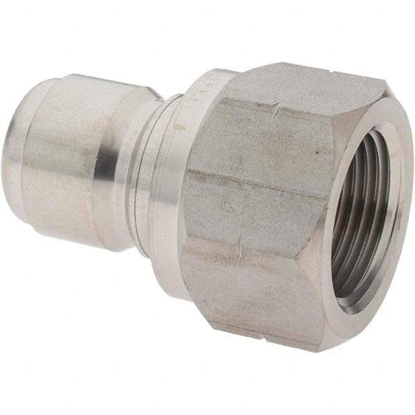 Parker - 3/4-14 Thread 303 Stainless Steel Hydraulic Hose Coupler - 3,000 psi, -12 Hose Size, 3/4" Hose Diam - Exact Tool & Supply