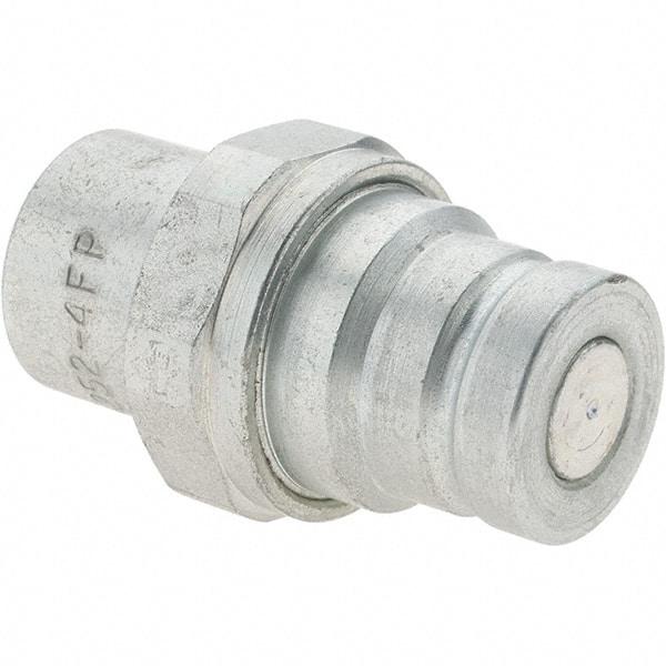 Parker - 1/4-18 NPSF Steel Hydraulic Hose Coupler - 5,000 psi, -4 Hose Size, 1/4" Hose Diam - Exact Tool & Supply