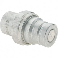 Parker - 1/4-18 NPSF Steel Hydraulic Hose Coupler - 5,000 psi, -4 Hose Size, 1/4" Hose Diam - Exact Tool & Supply