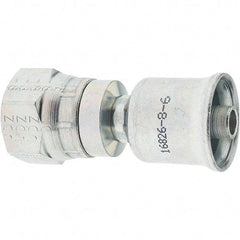 Parker - 3/4-16 Female JIC Steel Hydraulic Hose Female JIC 37°/SAE 45° Dual Flare Swivel - -5 Hose Size, 5/16" Hose Diam - Exact Tool & Supply