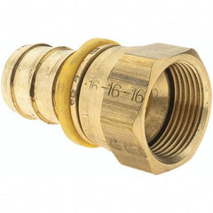 Parker - 1" ID 1-5/16-12 FJIC Barbed Push On Female Fitting - Brass - Exact Tool & Supply