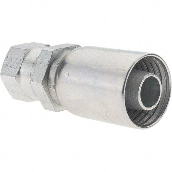 Parker - 7/8-14 Female JIC Steel Hydraulic Hose Female JIC 37° Swivel & Straight Fitting - -10 Hose Size, 5/8" Hose Diam - Exact Tool & Supply
