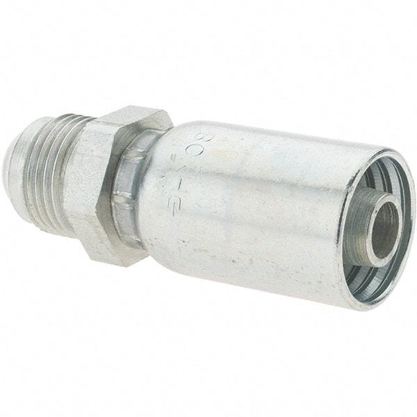Parker - 7/8-14 Male SAE(JIC) Steel Hydraulic Hose Male SAE 37° JIC Rigid Fitting - -8 Hose Size, 1/2" Hose Diam - Exact Tool & Supply