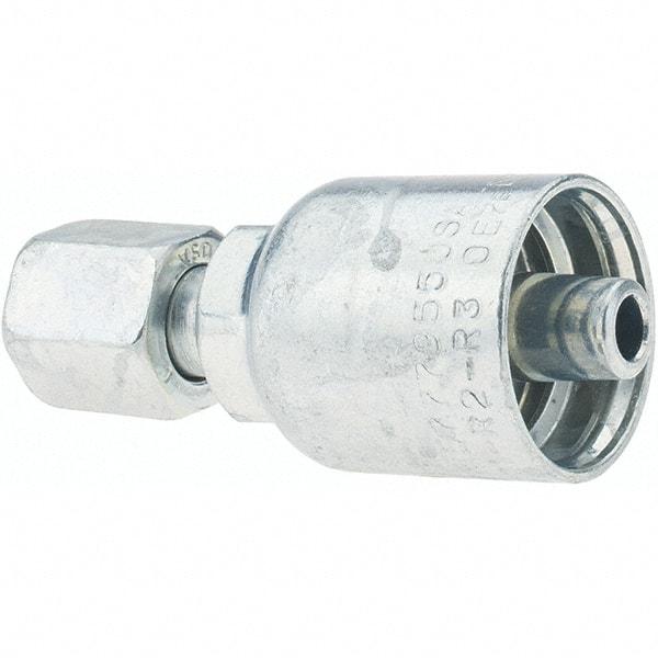 Parker - 9/16-18 Female JIC Hydraulic Hose Female JIC 37° Swivel & Straight Fitting - -6 Hose Size, 3/8" Hose Diam - Exact Tool & Supply