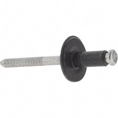 Value Collection - Large Flange Head Aluminum Peel Blind Rivet - Aluminum Mandrel, 1/8" to 21/64" Grip, 3/4" Head Diam, - Exact Tool & Supply