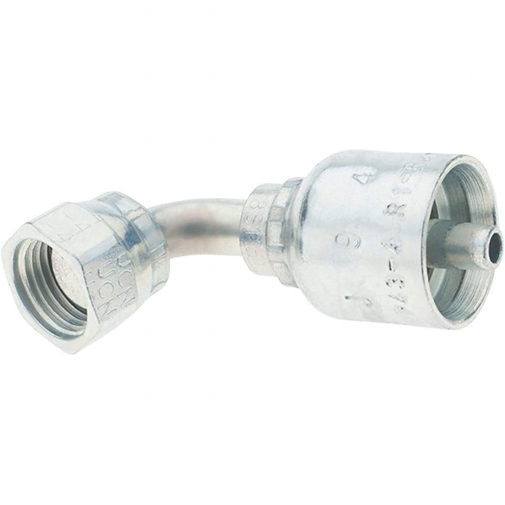 Parker - 1/4 Thread Hydraulic Hose Fitting - -4 Hose Size, 1/4" Hose Diam - Exact Tool & Supply