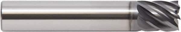 M.A. Ford - 3/8", 1/2" LOC, 3/8" Shank Diam, 2-1/2" OAL, 7 Flute, Solid Carbide Square End Mill - Single End, ALtima Blaze Finish, Spiral Flute, 38° Helix, Right Hand Cut, Right Hand Flute - Exact Tool & Supply