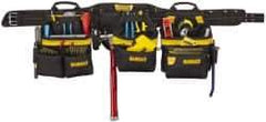 DeWALT - 29 to 46" Waist Apron - 31 Pocket, Black, Polyester - Exact Tool & Supply