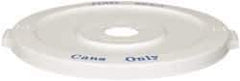 PRO-SOURCE - 32 Gal White Round Recycling Container - Polyethylene - Exact Tool & Supply