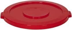 PRO-SOURCE - Round Lid for Use with 32 Gal Round Trash Cans - Red, Plastic, For Huskee Trash Cans - Exact Tool & Supply