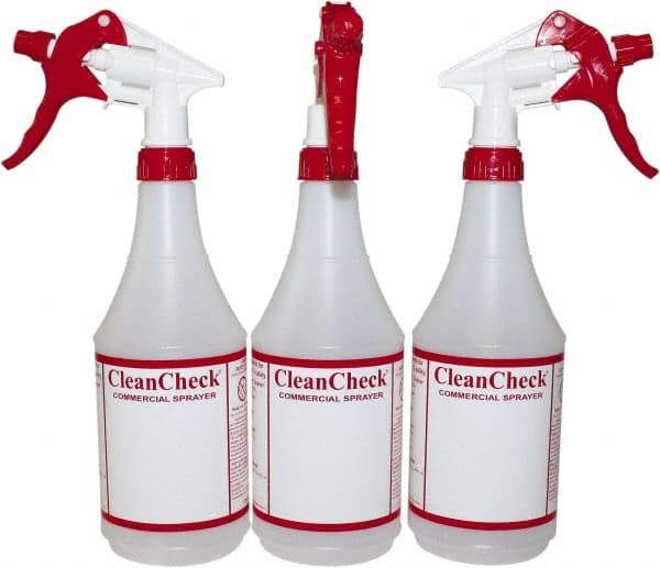 PRO-SOURCE - 24 oz Bottle & Trigger Sprayer - Red - Exact Tool & Supply