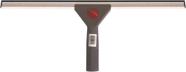 PRO-SOURCE - 18" Rubber Blade Window Washer/Squeegee - Blue, Plastic Holder - Exact Tool & Supply