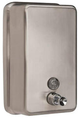 PRO-SOURCE - 40 oz Liquid Hand Soap Dispenser - Stainless Steel, Hanging, Chrome - Exact Tool & Supply