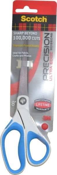 3M - 8" LOC, 8" OAL Stainless Steel Precision Ultra Edge Scissor - For Crafts - Exact Tool & Supply