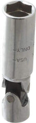 Blackhawk by Proto - 5/8", 3/8" Drive, Spark Plug Hand Socket - 6 Points, 3-3/8" OAL, Steel, Chrome Finish - Exact Tool & Supply