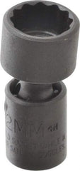 Proto - 1/4" Drive 12mm Standard Universal Impact Socket - 12 Points, 1-19/32" OAL - Exact Tool & Supply