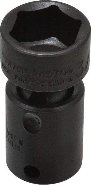 Proto - 3/8" Drive 3/4" Standard Universal Impact Socket - 6 Points, 2-3/32" OAL - Exact Tool & Supply