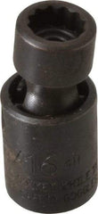 Proto - 1/4" Drive 5/16" Standard Universal Impact Socket - 12 Points, 1-13/32" OAL - Exact Tool & Supply
