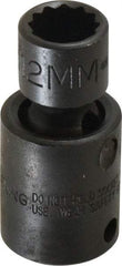Proto - 3/8" Drive 12mm Standard Universal Impact Socket - 6 Points, 2" OAL - Exact Tool & Supply