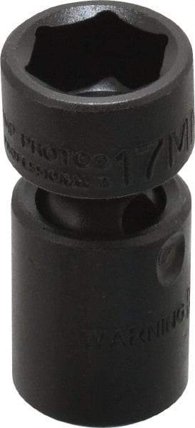 Proto - 3/8" Drive 17mm Standard Universal Impact Socket - 6 Points, 2-3/32" OAL - Exact Tool & Supply