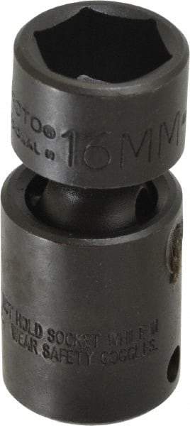 Proto - 3/8" Drive 18mm Standard Universal Impact Socket - 6 Points, 2-3/32" OAL - Exact Tool & Supply